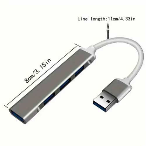HUB USB 2.0 /3.0 para notebook e PC 4 portas