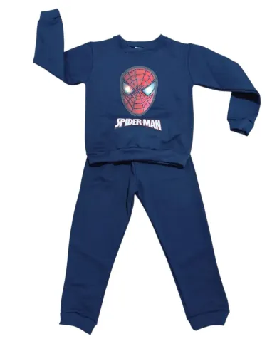 Conjunto moletom infantil azul marinho homem aranha com leds tamanho 4