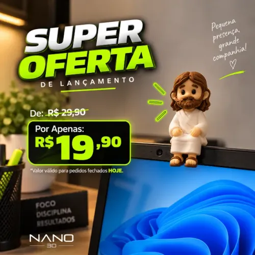 Mini Jesus Sentado 4cm - Impressão 3d - Uberlandia/MG
