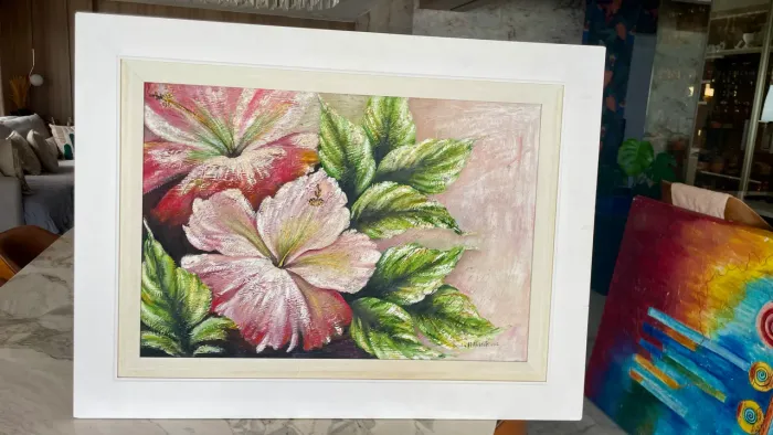 Quadro clássico pintura texturizada