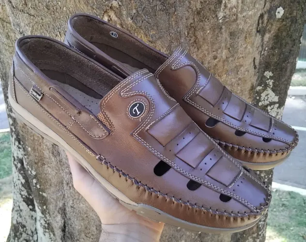 Sapato Masculino Mocassim Tertuliano De Couro Conforto