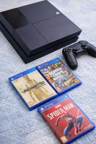 <br>PS4 Fat + Controle Original + 3 Jogos | Funcionando 100%