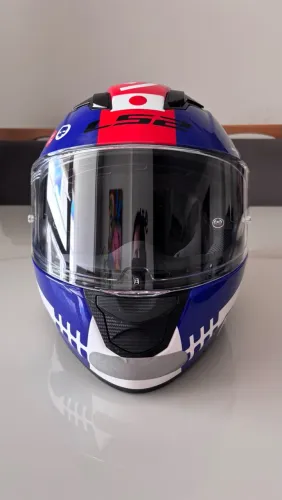 CAPACETE LS2 FF320 STREAM SUKEBAN WHITE BLUE RED 56