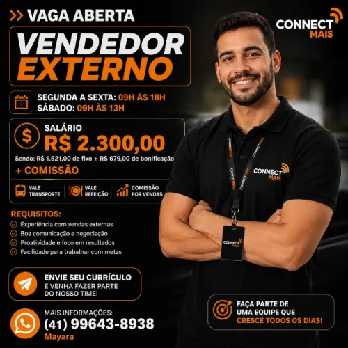 VENDEDOR EXTERNO - INICIO IMEDIATO