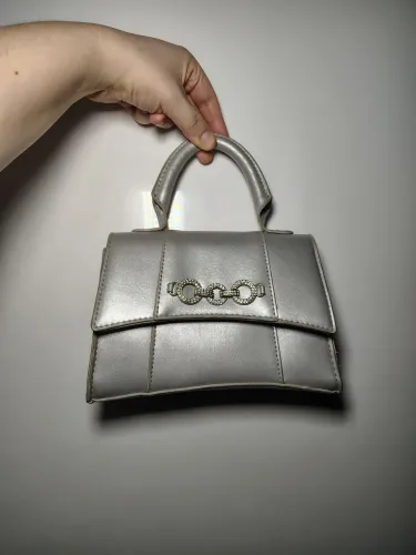 BOLSA PRATEADA (alça removível)