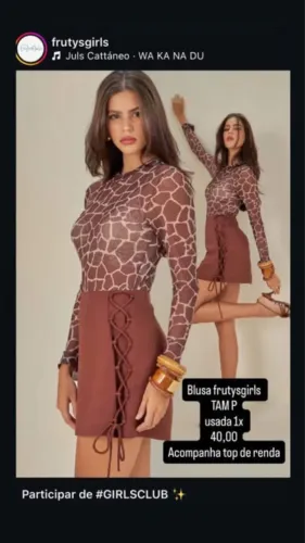 Blusa sobreposição acompanha top
