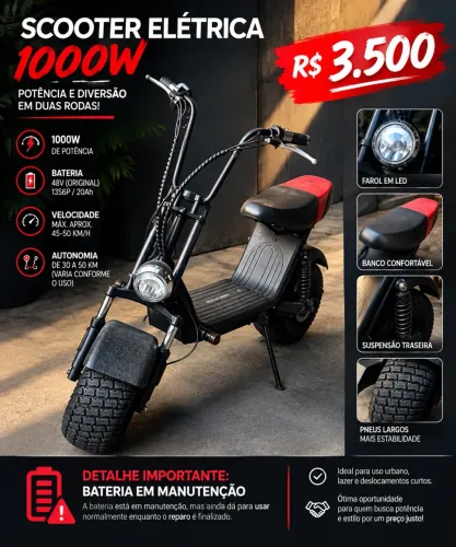 Scooter Elétrica StarMega 1000w