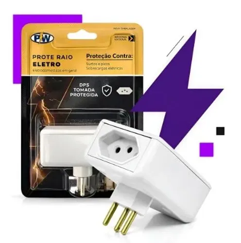 Protetor Contra Raio Surtos Picos Eletro 2 Tomadas 127v 220v