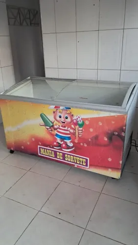 Freezer horizontal duas portas em perfeito estado, funcionando normalmente (Entrego)