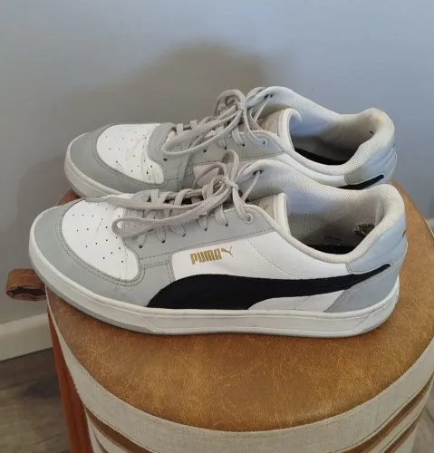 Tênis Puma Caven cinza e branco - n.40