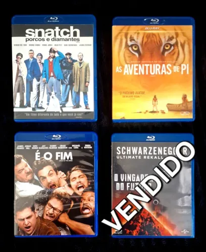 Blu-rays As Aventuras de Pi, Snatch, É o Fim.