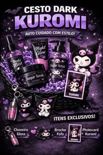 Cesta Personalizada Kuromi | Ideal para Presente - Linha uva