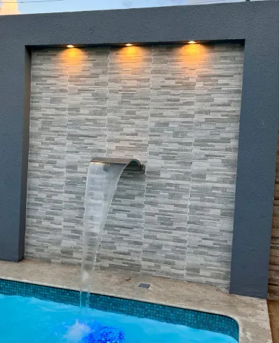 Cascata para piscina inox Sodromar