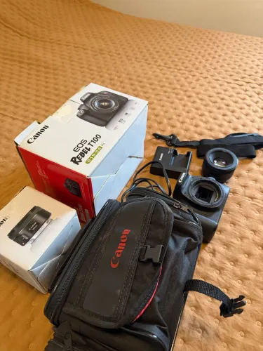 Canon eos Rebel t100 - Kit com duas lentes