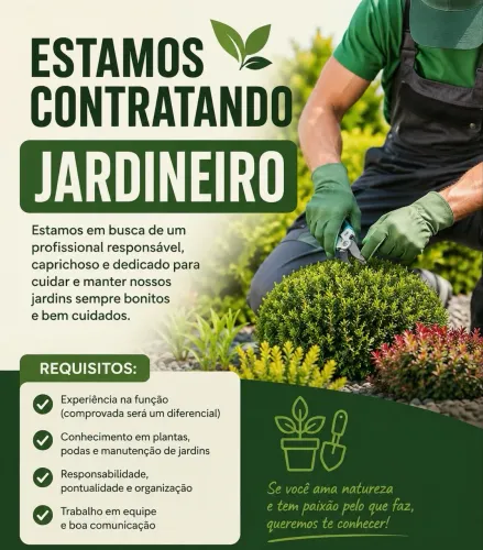Emprego jardineiro