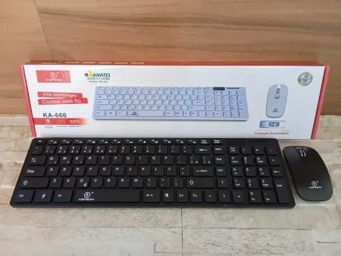 Kit Teclado + Mouse Sem Fio Wireless 2.4ghz 3200dpi Óptico