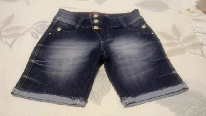 Bermuda jeans preta