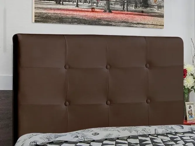 Cabeceira Casal Luna Corino Marrom Até 12x - Frete Grátis