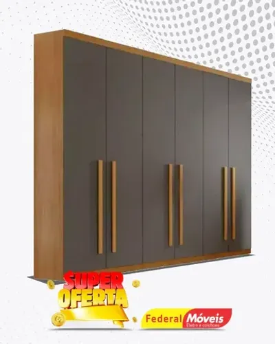 Guarda Roupa Casal 6 Portas 6 Gavetas 100% MDF Direto da Fabrica Promoção