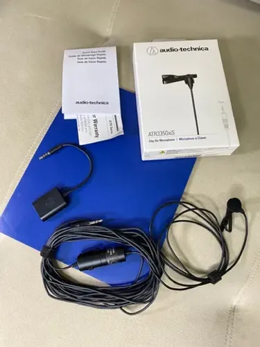 Microfone de Lapela Audio-Technica ATR 3350 Original