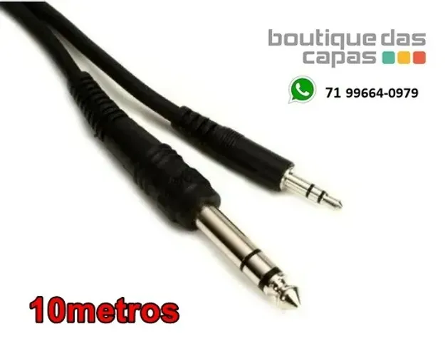 Cabo audio auxiliar x-cell p10 x p2 XC-P2ST-P10ST 10 metros caixa de som