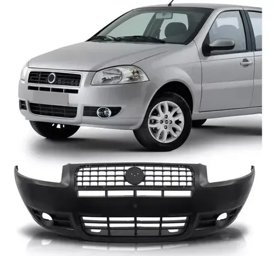 Parachoque Dianteiro Fiat Palio 2008/2009 - Preto Liso - R2A