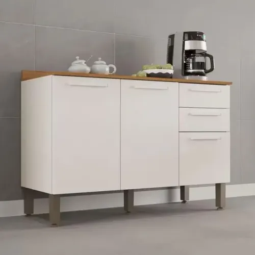 Balcão para Cozinha Branco Sallêto rf6