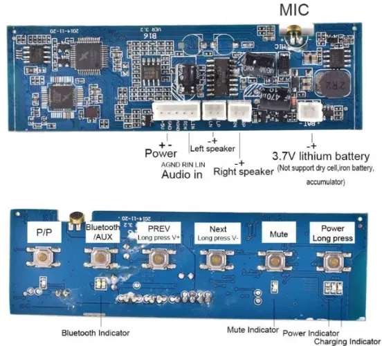 Amplificador Digital Receptor Bluetooth 3w+3w Arduino Automação Robotica COD-AM188