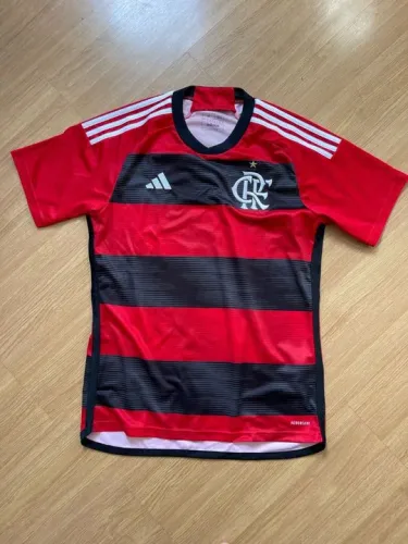 camisa flamengo 23/24 s/ n torcedor adidas masculino vermelho e preto tamanho m