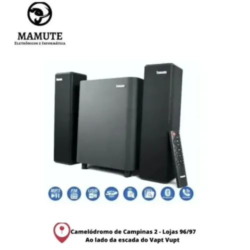 Soundbar Bluetooth 2.1 180w Subwoofer Tomate Mts-2025 Caixa de Som