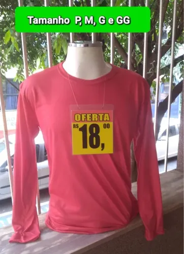 Camiseta vermelha DE 59 reais POR APENAS 18 reais cada unidade 