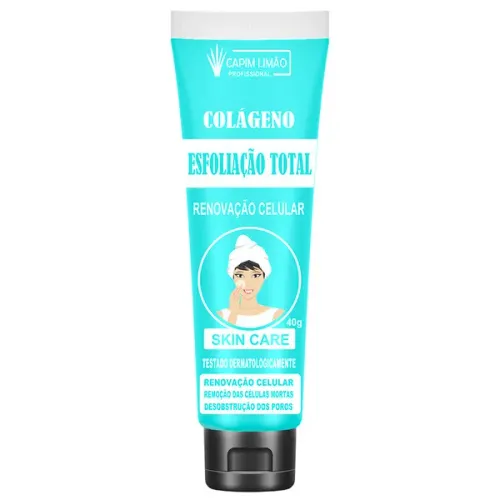 Esfoliante Facial Colágeno Esfoliação Total 40g Capim Limão