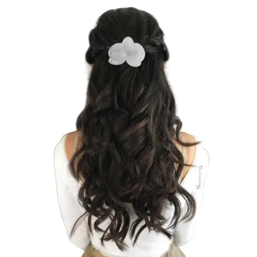Grinalda Orquídea de Cabelo Noiva Casamento Pré-Wedding