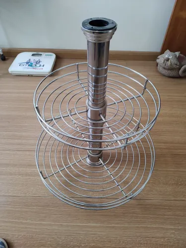 Fruteira Giratória de Metal para Cozinha