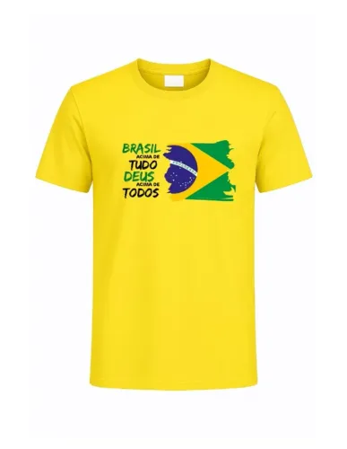 Camisa Brasil Acima de Tudo Deus Acima de Todos