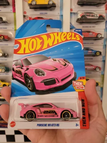 Porsche 911 GT3 RS Rosa lacrada Hot Wheels.