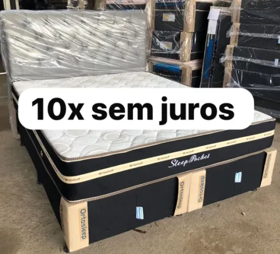 Cama box Queen e king colchão base 