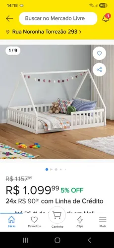 Cama casal infantil , casa mensoriana