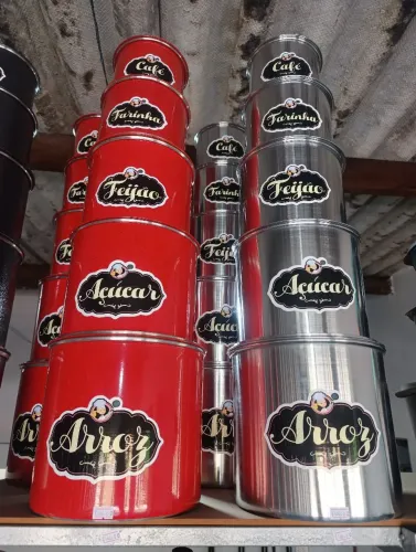 Conjunto de Potes para Mantimentos - Cozinha Charmosa