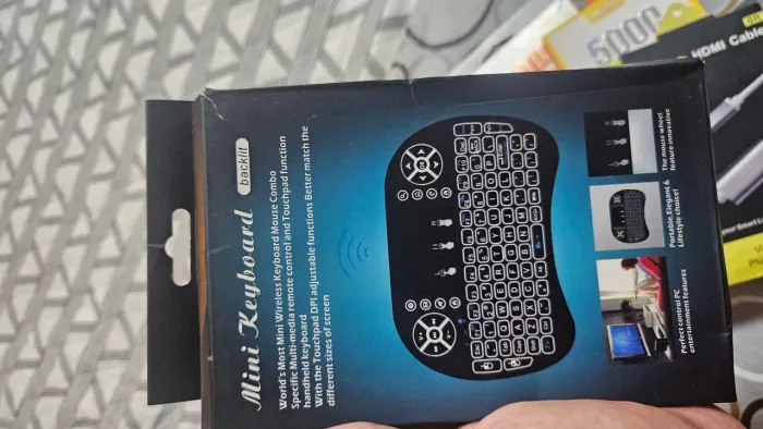 Mini Teclado Sem Fio Bluetooth Mouse Touchpad - Backlit