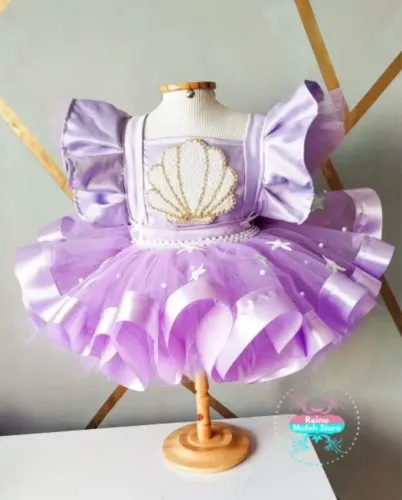 Vestido infantil fundo do mar