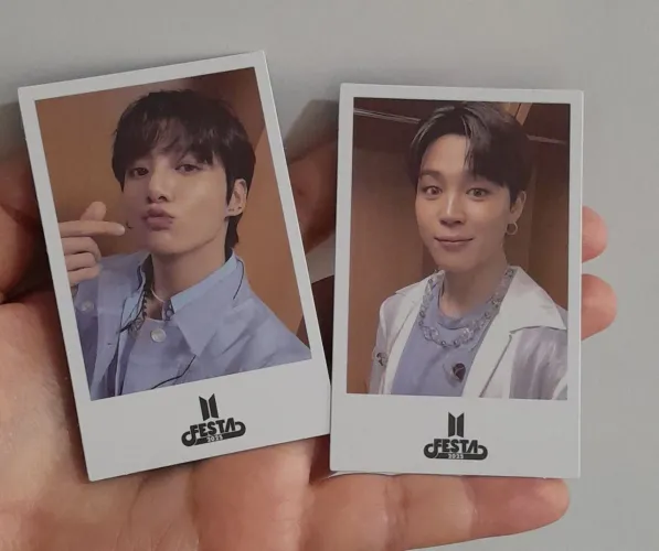 Photocard Polaroid Jimin e Jungkook BTS Festa 2025 Pob Weverse Jikook 