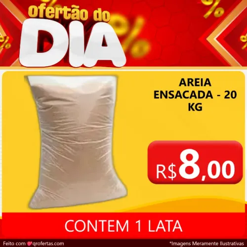 AREIA LIMPA ENSACADA 20 KG