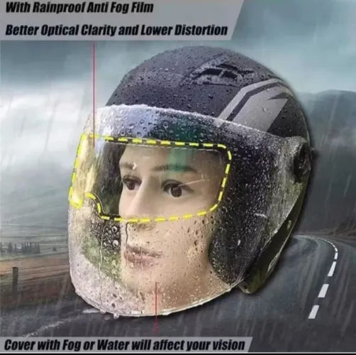 Película para capacete anti chuva<br><br>**Entrega a combinar 