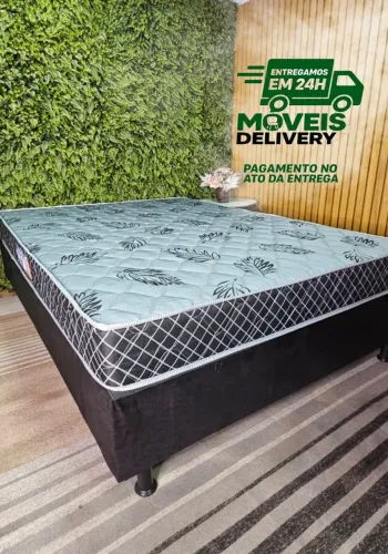 Colchão D33 com Base Cama box casal completa 