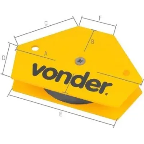ESQUADRO MAGNETICO VONDER 10KG HEXAGONAL