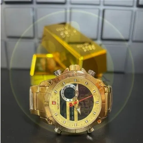 Relógio Dourado Naviforce 9163: Estilo & Bom Gosto :-)