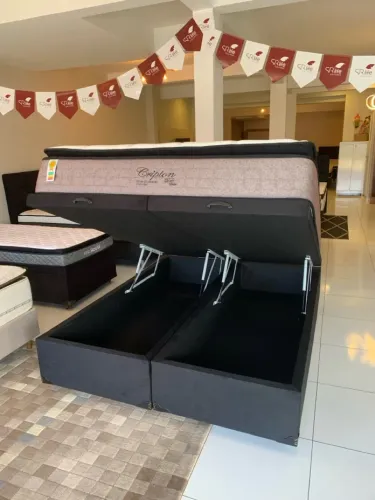Cama BAÚ QUEEN SIZE COM COLCHÃO - ENTREGA GRÁTIS!