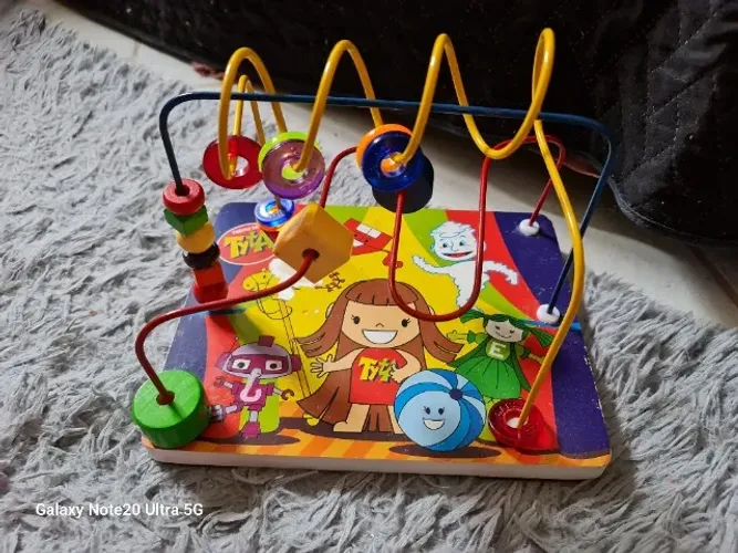 Brinquedos educativos de madeira aramado coordenacao motora infantil baby