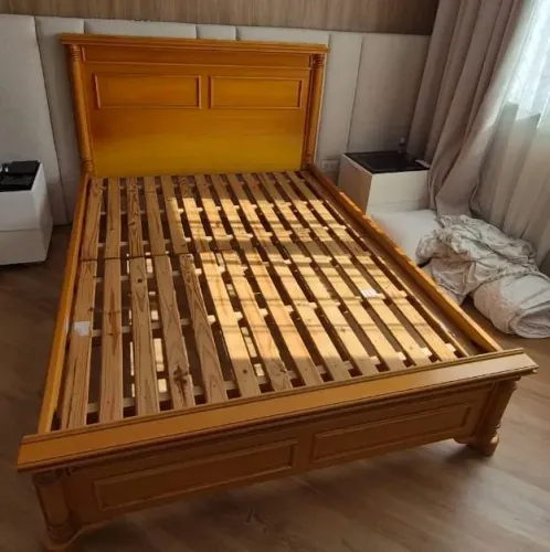 Cama Casal em Madeira de Lei - Móveis de Gramado - tamanho padrão, 1,40 x 1,90
